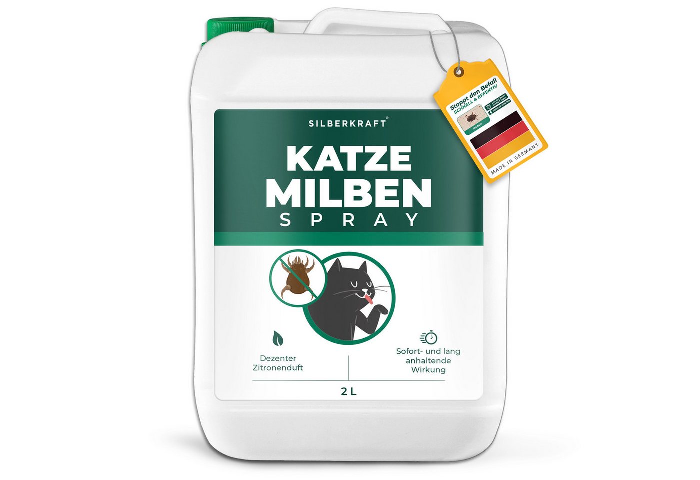 Silberkraft Insektenspray Silberkraft Milbenspray Katzen, gegen Grabmilben & Herbstgrasmilben, 2000 ml, 1-St., Anti-Milben-Mittel für Katzenfell, Schlafplätze und Umgebung Bild 5