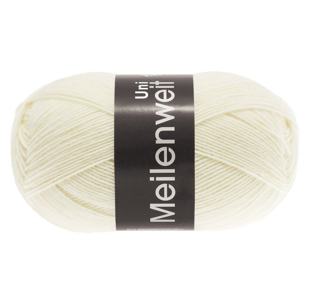 LANA GROSSA MEILENWEIT 100 g UNI 4-fach Sockenwolle Häkelwolle, 420 m (Waschmaschinenfest, filzfrei und extra strapazierfähig, 4-fach Sockengarn aus 80 % Schurwolle in Uni-Farben), 100 g Bild 3