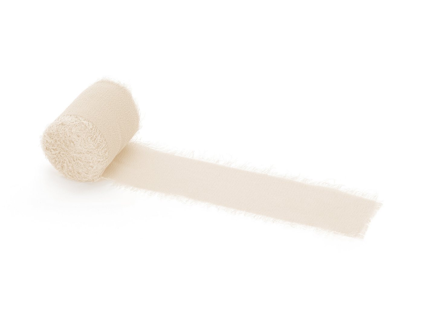 partydeco Bastelband, Chiffonband 4cm x 5m Beige 3er Set Bild 2