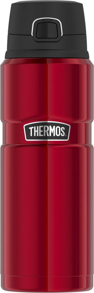 THERMOS Isolierflasche STAINLESS KING BOTTLE, doppelwandiger Edelstahl, 0,7l, 15h heiß & 24h kalt, Safe Flow Lid mit Push Button Bild 3