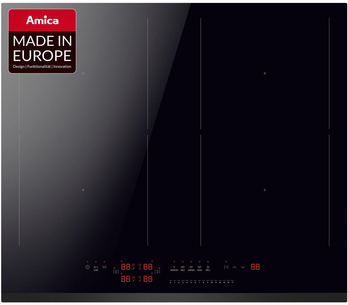 Amica Induktions-Kochfeld KMI 776 660 F, Induktion 3.0 - Für perfekte Ergebnisse bei jedem Gericht