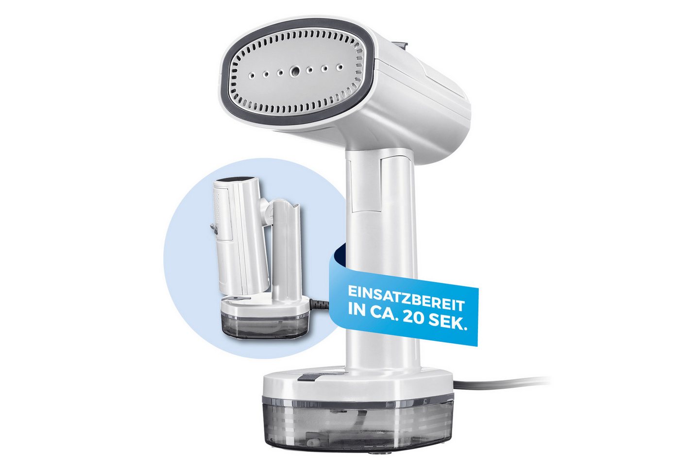 CLEANmaxx Dampfbügeleisen mit Ansaugfunktion faltbar, 1500 W Bild 2