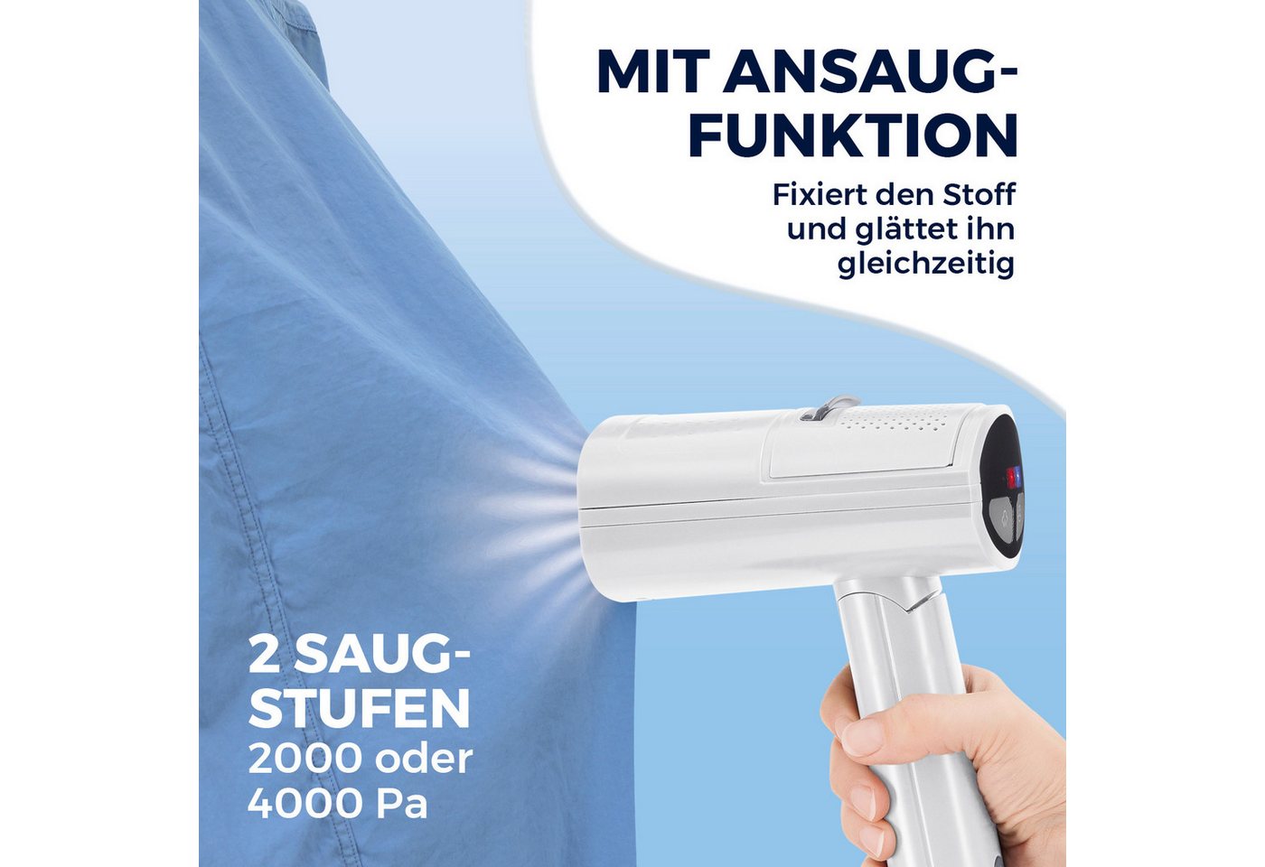 CLEANmaxx Dampfbügeleisen mit Ansaugfunktion faltbar, 1500 W Bild 4