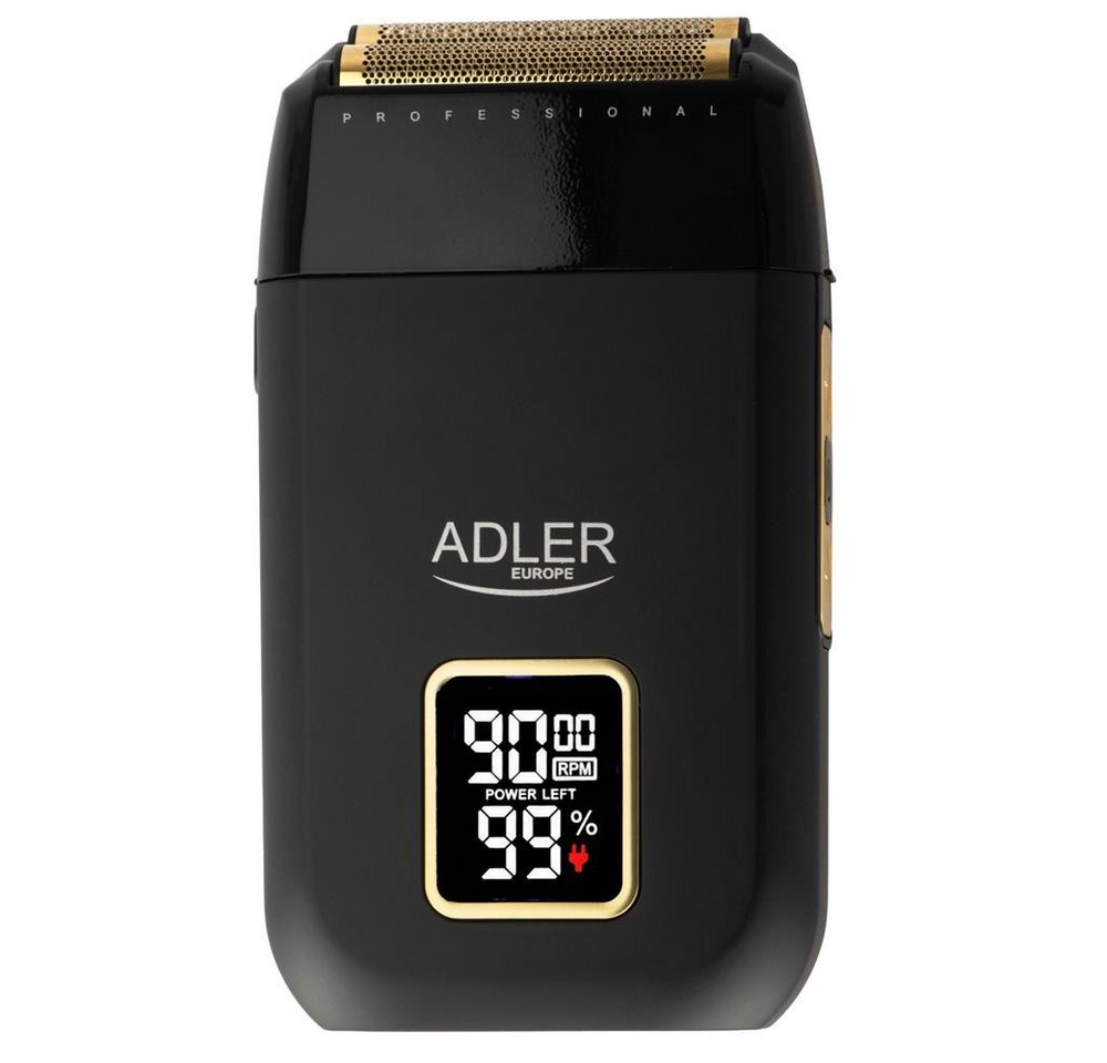 ADLER EUROPE Elektrorasierer AD 2947 Profi-Folienrasierer mit 3 Stufen, LCD, USB-C, Dual-Doppelkopf, Manuelle Reinigung mit der mitgelieferten Reinigungsbürste, Rasierer mit Öl, Reinigungsbürste, Klingenschutz und USB-C-Kabel, Titanbeschichtung, Großlochfolie, 120 Min Laufzeit, Reinigungsbürste Bild 4