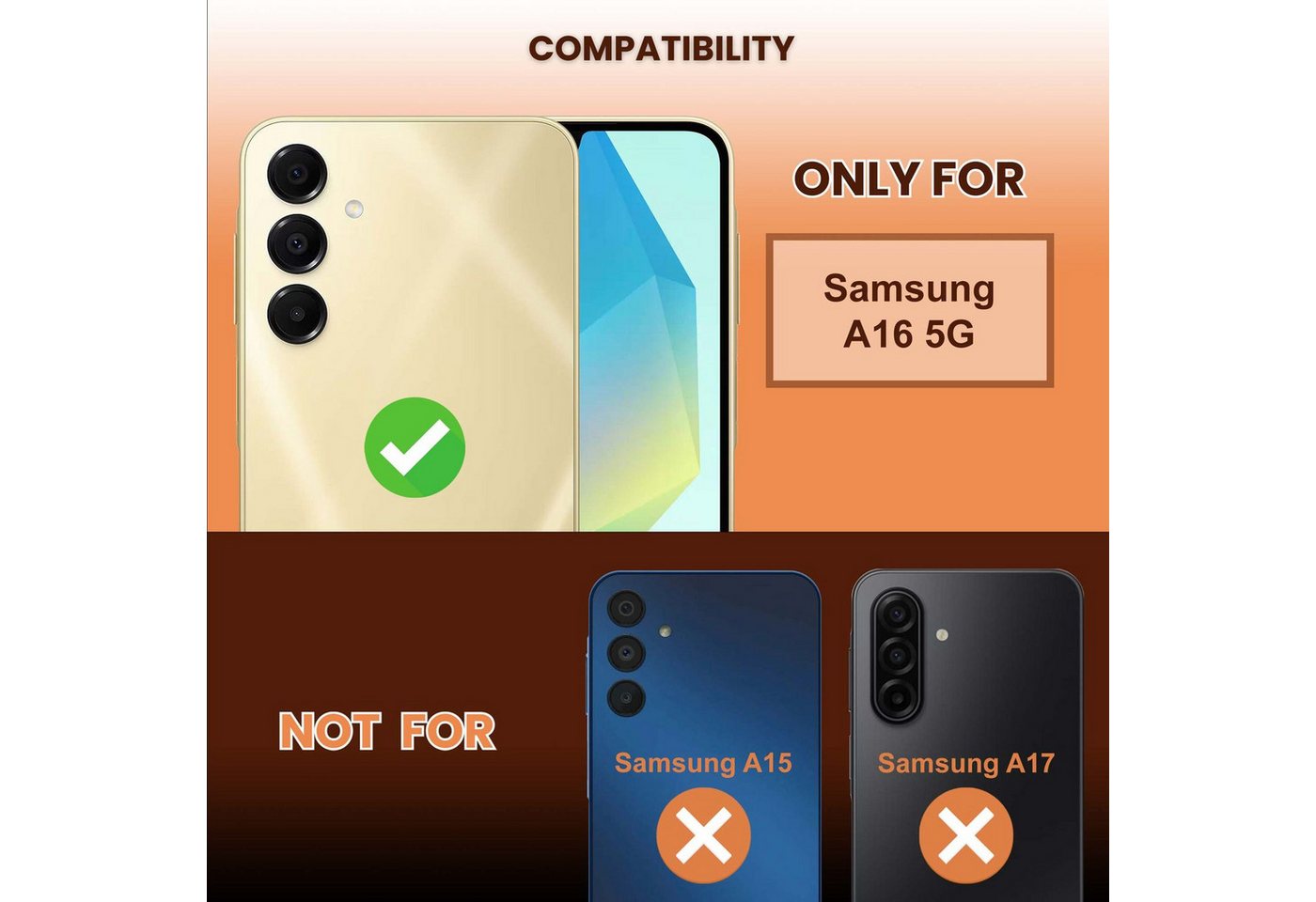 Cadorabo Schutzfolie für Samsung Galaxy A16 5G Schutzfolie, (1-St), Schutzfolie Panzerfolie HD Displayschutzfolie Schutzglas Tempered Glas Bild 5