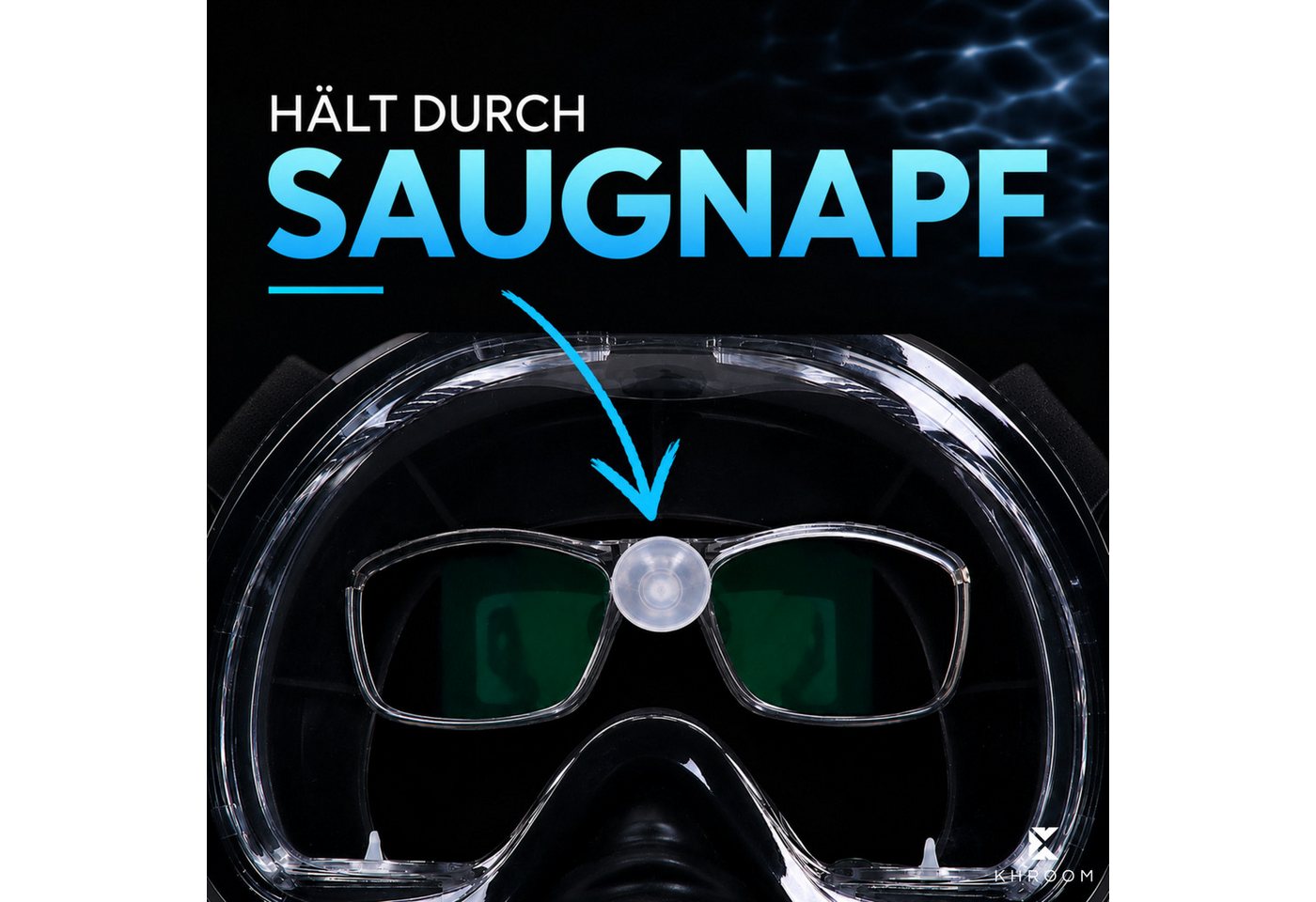 Khroom Schnorchel Schnorchelmasken Brillengläser Sehhilfe von -8.0 bis +8.0 Dioptrien Bild 5
