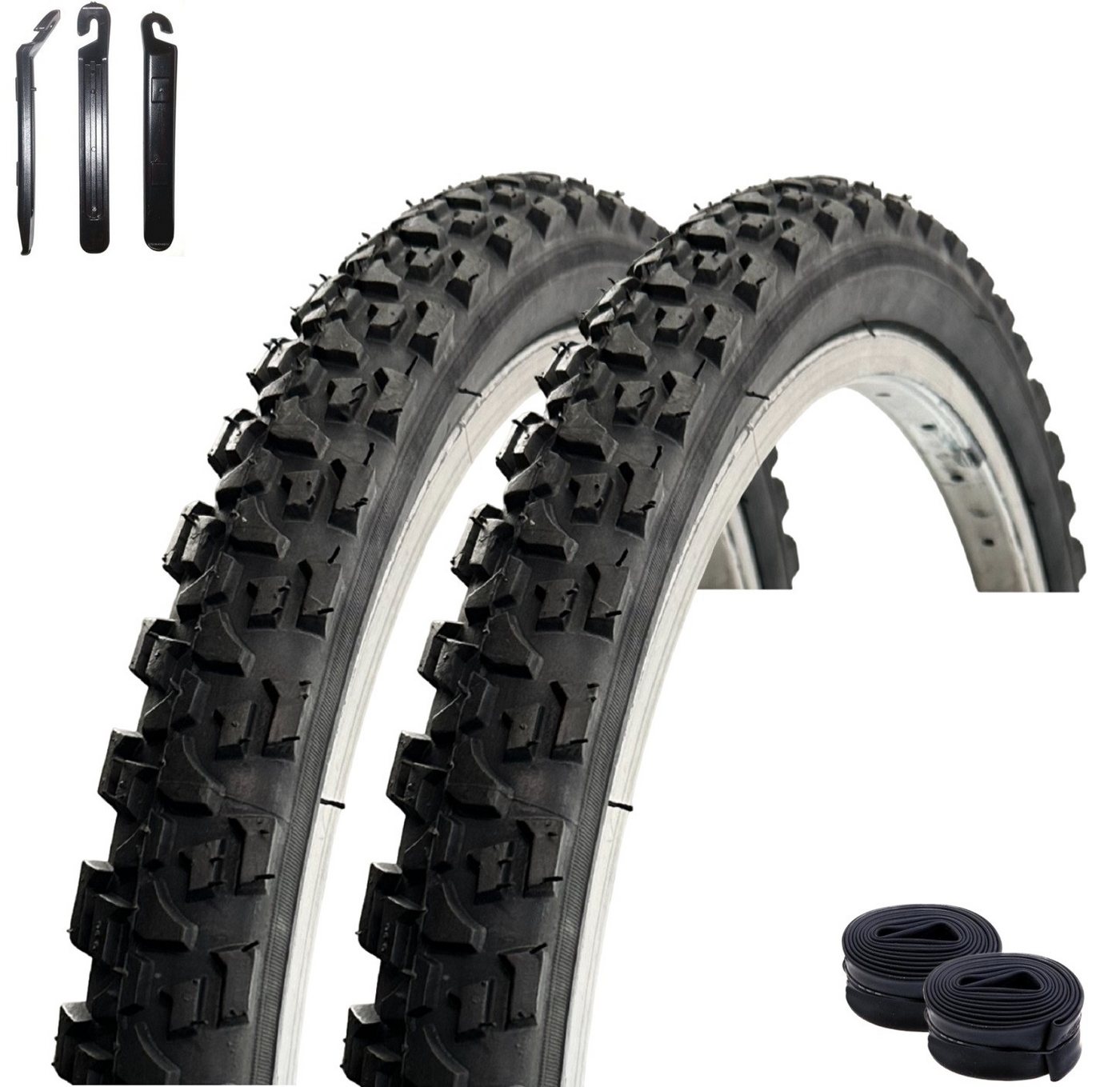maxxi4you Fahrradreifen 2x VEE Rubber V114 24" Schwarz 47-507 + 2 DV + Heber Bild 2
