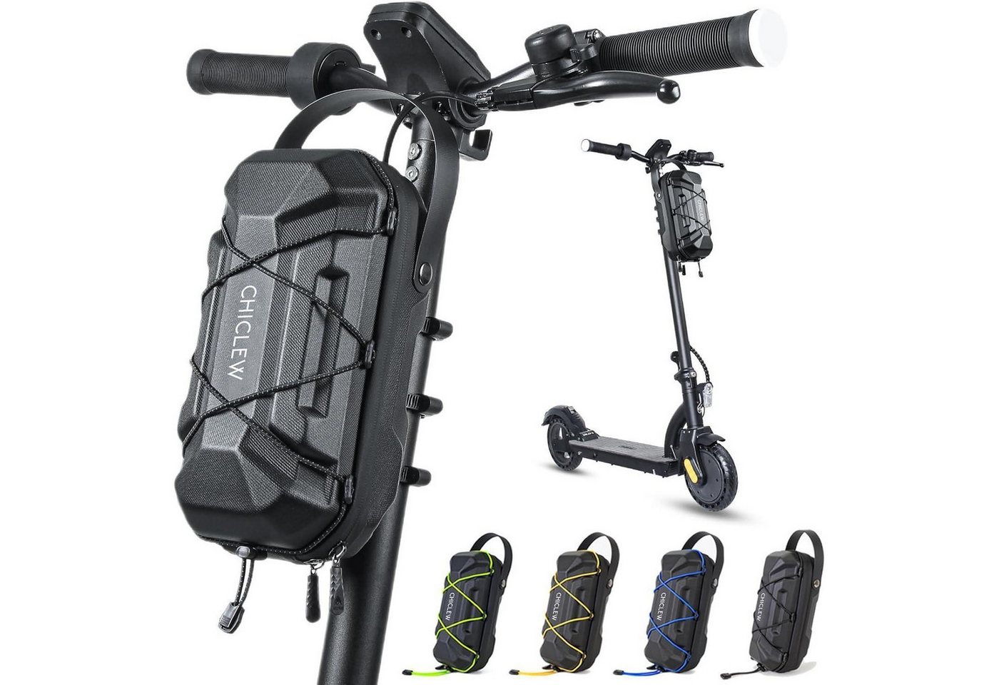 LuxusKollektion Fahrradständer Scooter Tasche 3L Schnellverschluss Wasserdicht Lenkertasche Gd6x-3l