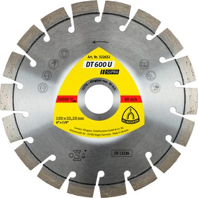 Diamanttrennscheibe DT 600 U, 150 x 2,4 x 22,23mm 18 Segmente 20 x 2,4 x 9mm