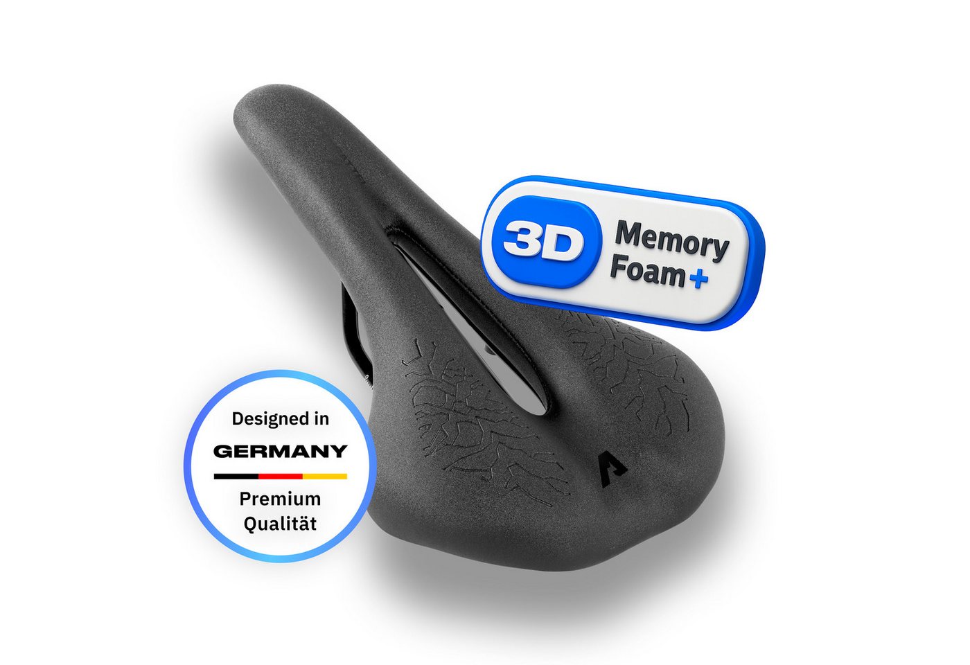 Alpensattel Fahrradsattel Alpensattel 3.0 in 3 Ausführungen wählbar (1-tlg., Race), Ergonomisch, mit Aussparung und Memory Foam für Damen und Herren