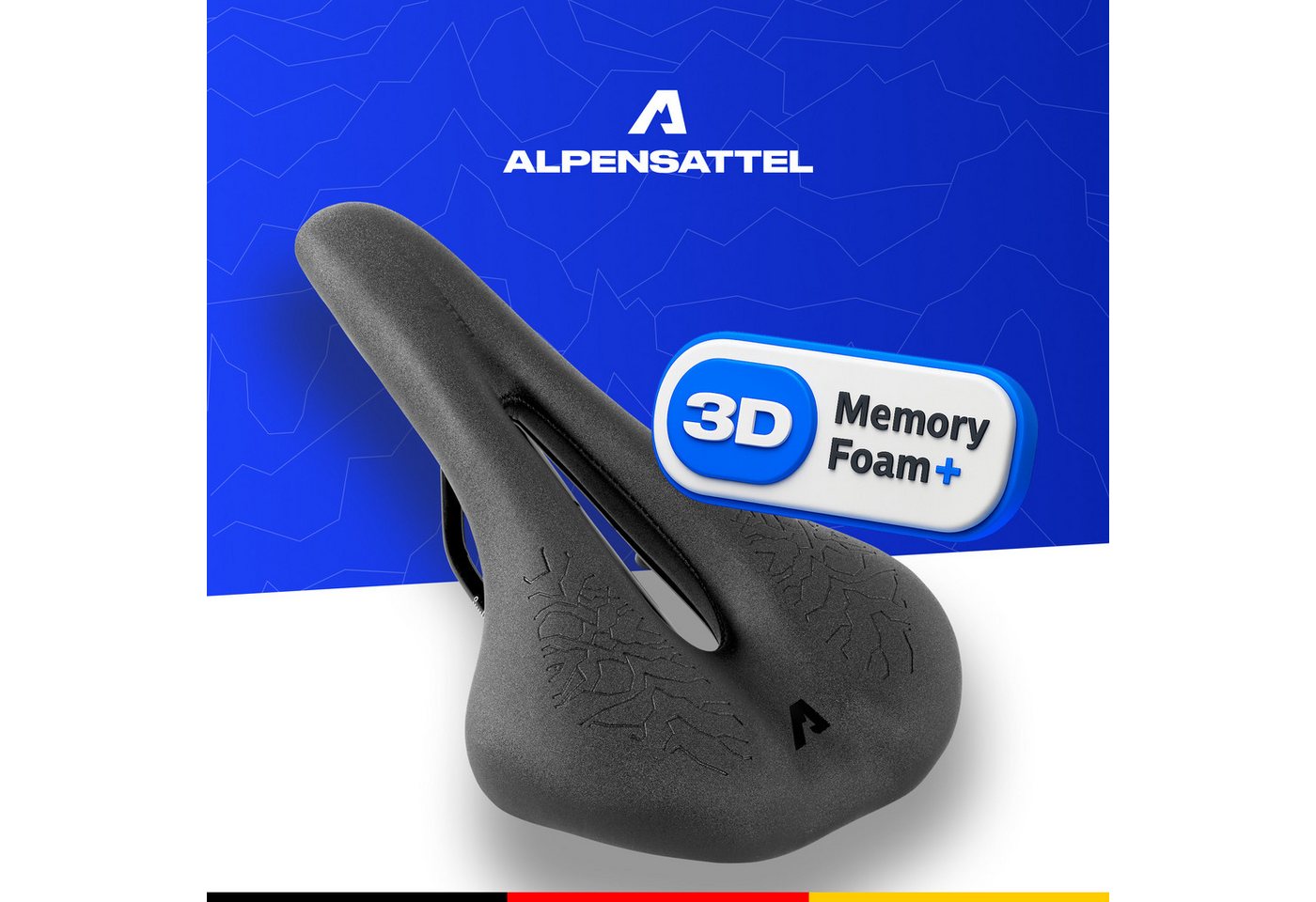 Alpensattel Fahrradsattel Alpensattel 3.0 in 3 Ausführungen wählbar (1-tlg., Race), Ergonomisch, mit Aussparung und Memory Foam für Damen und Herren Bild 3