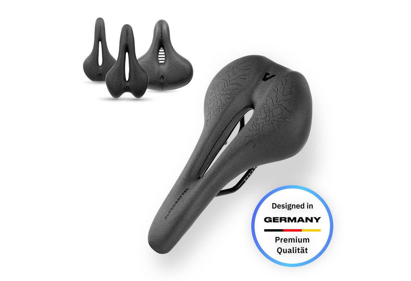 Alpensattel Fahrradsattel Alpensattel 3.0 in 3 Ausführungen wählbar (1-tlg., Race), Ergonomisch, mit Aussparung und Memory Foam für Damen und Herren Bild 4