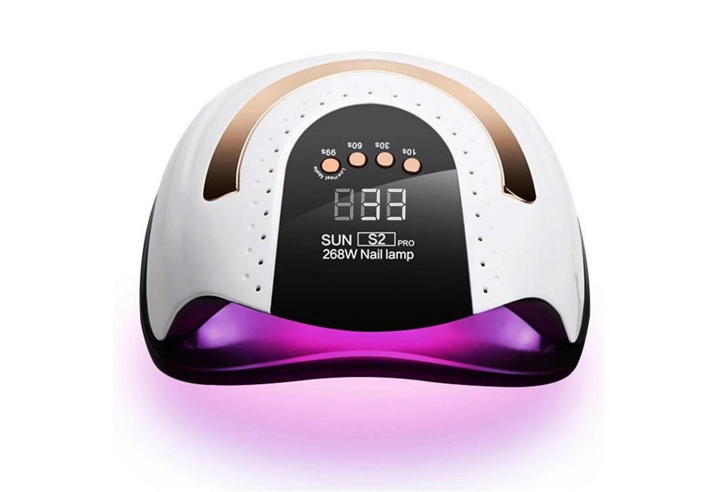 KINSI Lichthärtungsgerät UV LED Nagellampe 268W, 57 LEDs, Sensor, Timer, Gel Lack Maniküre, 10s-30s-60s-99s, Schnelle und gleichmäßige Aushärtung