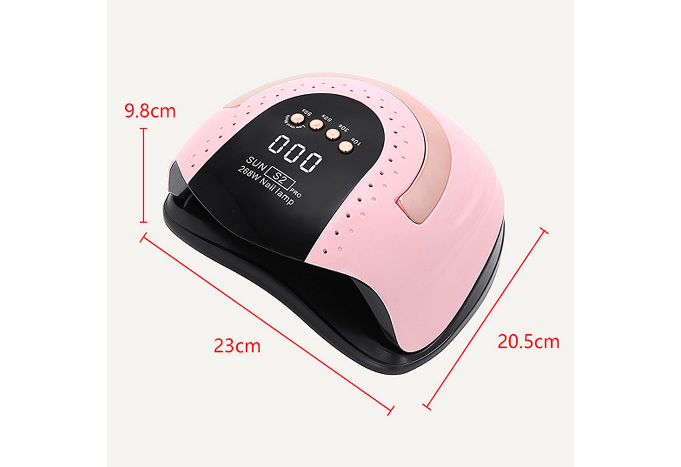 KINSI Lichthärtungsgerät UV LED Nagellampe 268W, 57 LEDs, Sensor, Timer, Gel Lack Maniküre, 10s-30s-60s-99s, Schnelle und gleichmäßige Aushärtung Bild 2