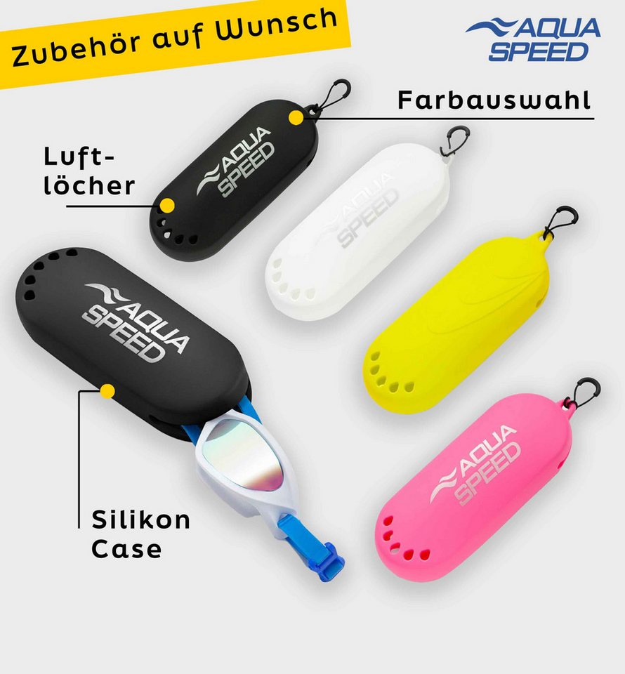 Aqua Speed Schwimmbrille mit Sehstärke für Kurzsichtige Dioptrien: -8.0 inkl. Box, (Lumina blau ungetönte Gläser -8,0), Bequemer Sitz auch bei längerer Nutzung Bild 2