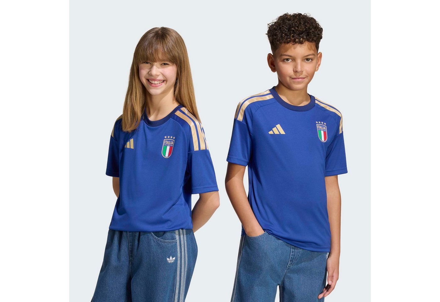 adidas Performance Fußballtrikot ITALIEN 26 FAN KIDS HEIMTRIKOT Kinder Fußballtrikot, ohne Verschluss, aus Polyester Bild 5