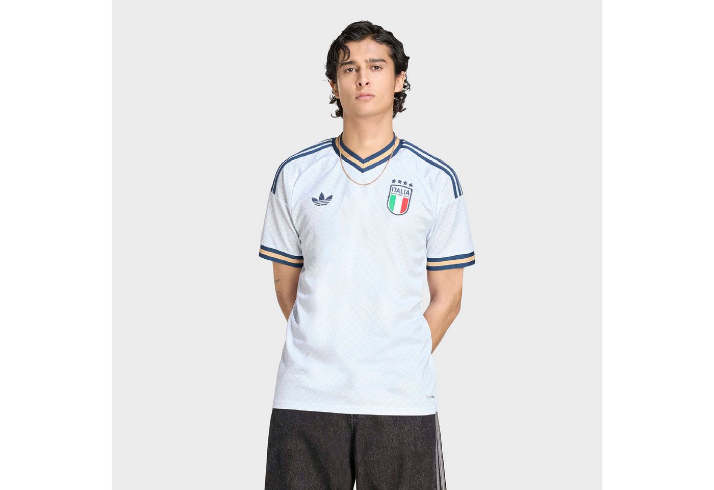 adidas Performance Fußballtrikot ITALIEN 26 AUSWÄRTSTRIKOT mit Rundhalsausschnitt, aus Polyester, mit Climacool® Technologie Bild 5