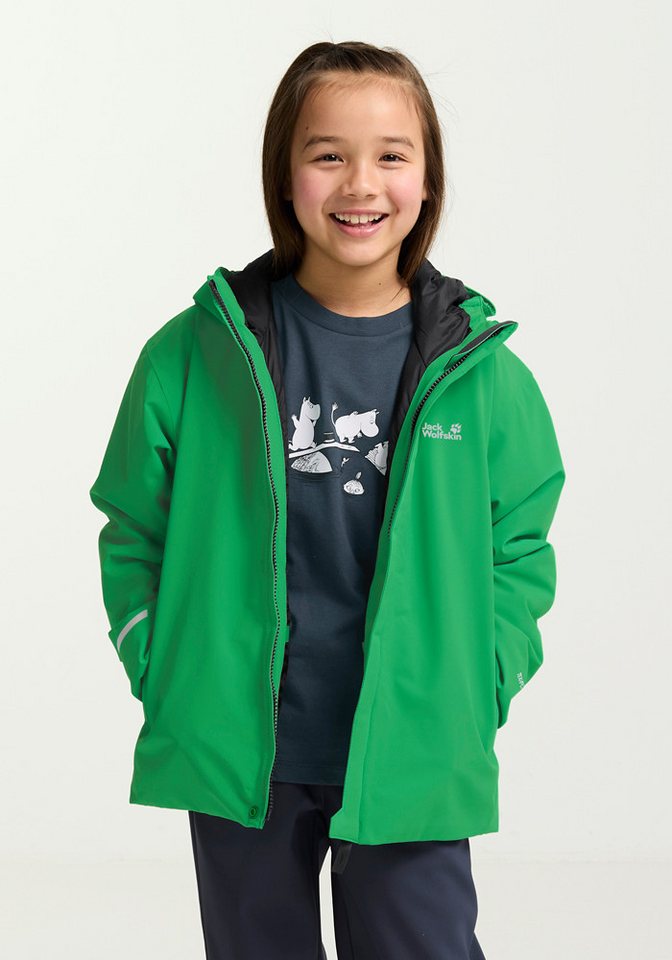 Jack Wolfskin Skijacke FLOWLINE JKT KIDS mit TEXAPORE 2L, wasserdicht, winddicht, atmungsaktiv, für Kinder Bild 2