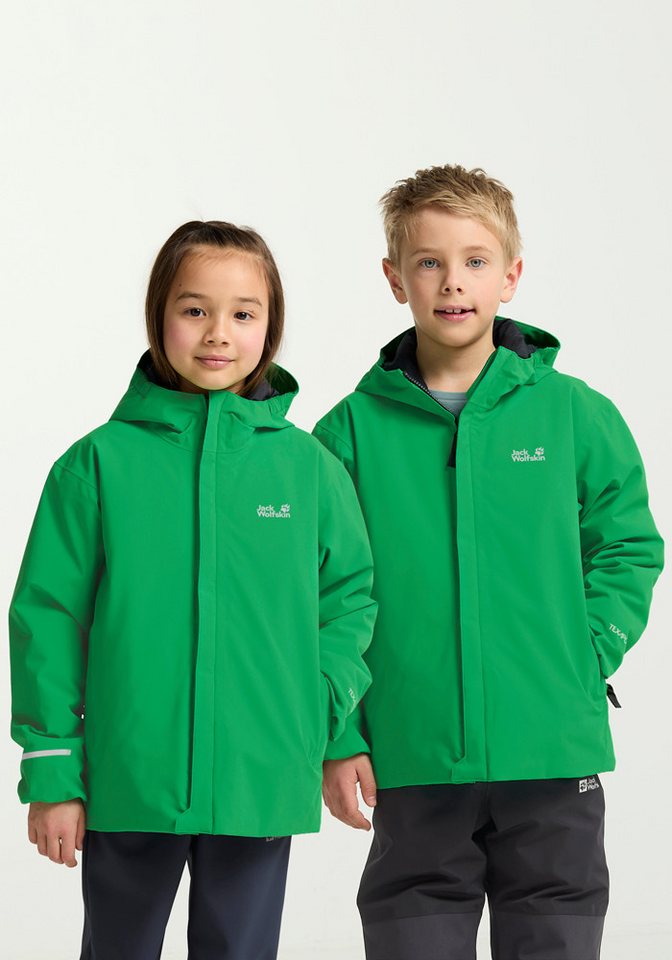 Jack Wolfskin Skijacke FLOWLINE JKT KIDS mit TEXAPORE 2L, wasserdicht, winddicht, atmungsaktiv, für Kinder Bild 4