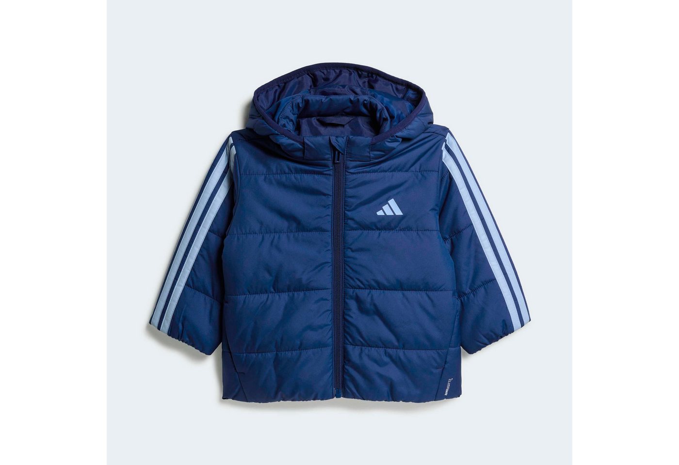 adidas Sportswear Outdoorjacke ESSENTIALS 3-STREIFEN GEFÜTTERTE FÜR KIDS für Babys, mit Reißverschluss, aus Polyester, sportlicher Stil