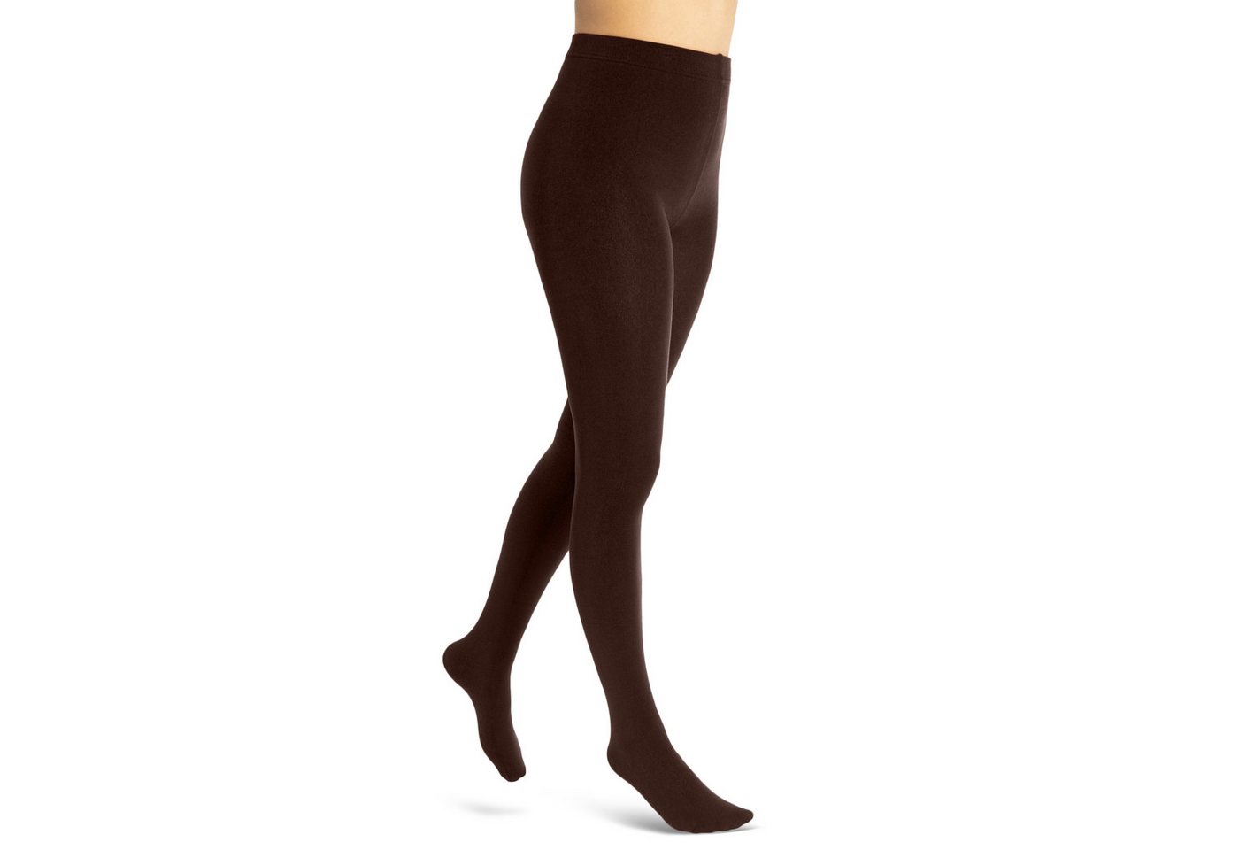 sockenkauf24 Thermostrumpfhose Damen Strumpfhose mit Innenfleece in 10 Farben (Braun 50-52) extra warm Winter Strumpfhose WP Bild 3