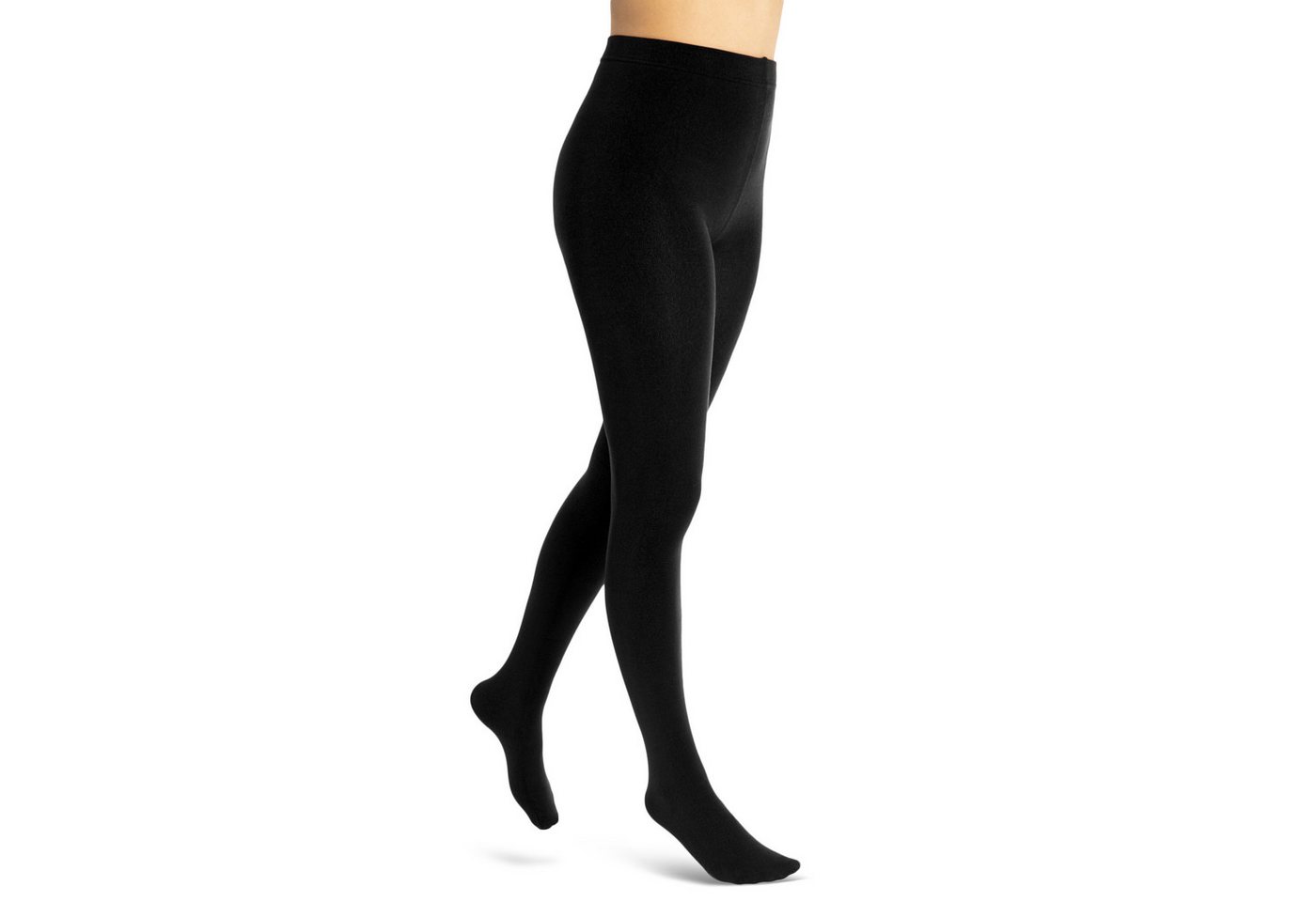 sockenkauf24 Thermostrumpfhose Damen Strumpfhose mit Innenfleece in 10 Farben (Schwarz 50-52) extra warm Winter Strumpfhose WP Bild 4