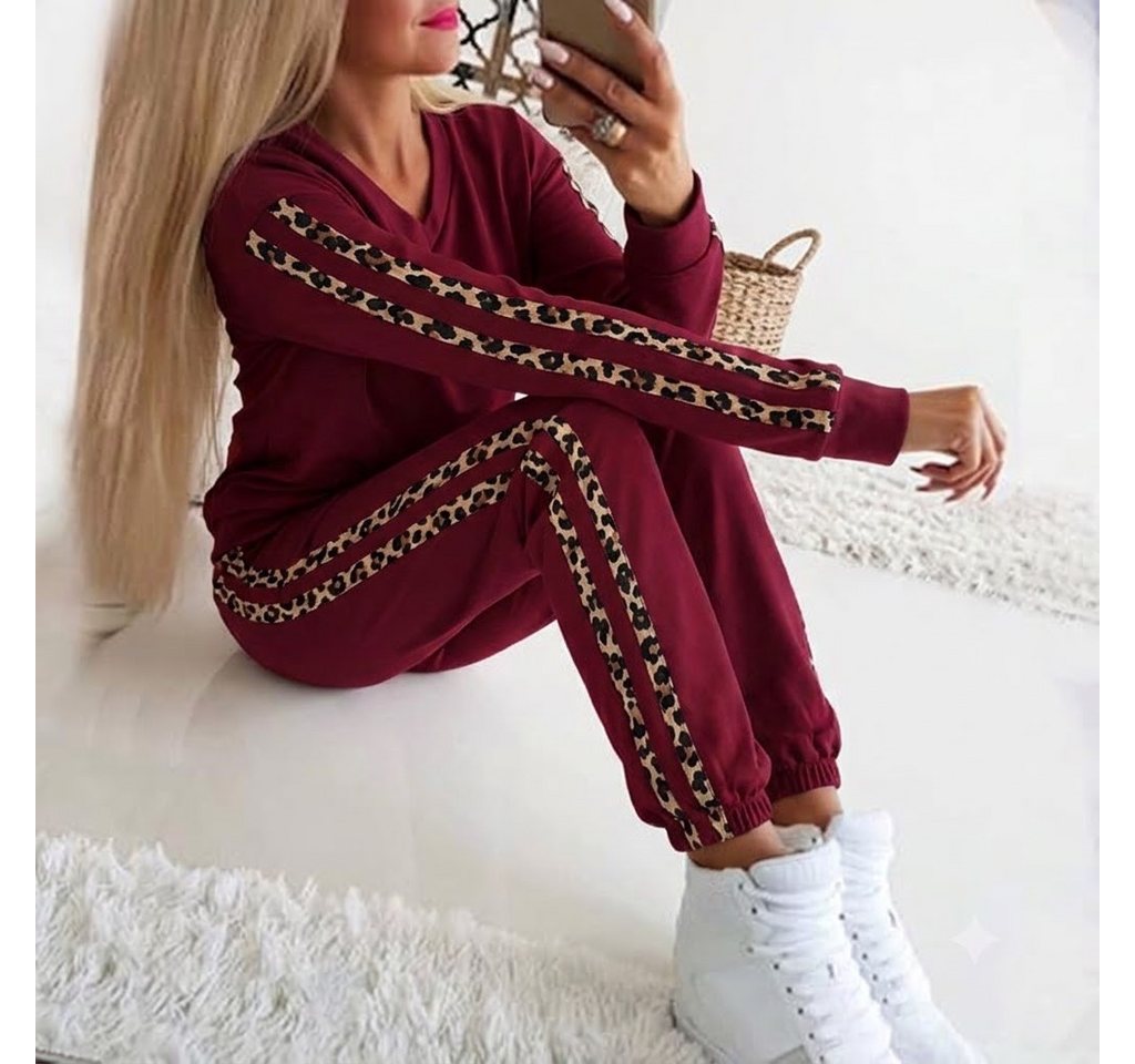 simaranda Jogginganzug Damen Jogginganzug 109 36-42 Weinrot
