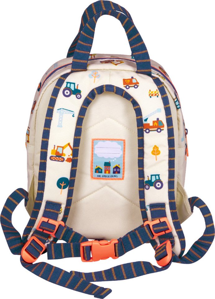 COPPENRATH DIE SPIEGELBURG Kinderrucksack Kinder Rucksack „Fahrzeuge – Kinderrucksack aus Polyester m. Brustgurt (Set, 1-tlg., 1), abnehmbarer Brustgurt Bild 2