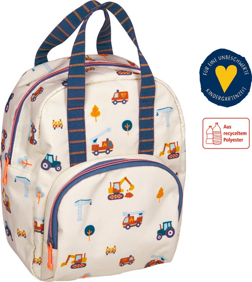COPPENRATH DIE SPIEGELBURG Kinderrucksack Kinder Rucksack „Fahrzeuge – Kinderrucksack aus Polyester m. Brustgurt (Set, 1-tlg., 1), abnehmbarer Brustgurt Bild 4