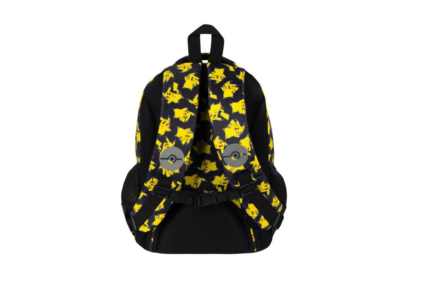 GOLDKIDS Schulranzen für Jungen und Mädchen, 4er-Set - (Schul-Rucksack für Kinder mit, 1-tlg., Schlampermäppchen - Schuhbeutel und Regenschutz), - Pokemon Motiv - 1-3 Klasse Bild 4
