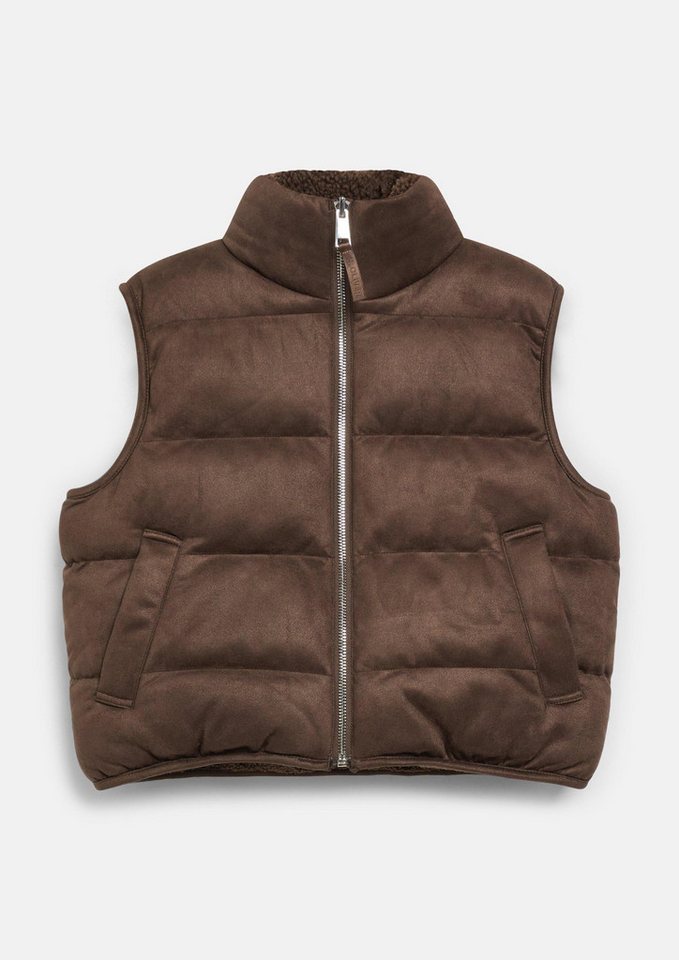 s.Oliver Outdoorjacke Indoor-Weste Boxy Wendeweste in Velours- und Teddy-Mix Bild 3
