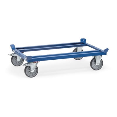 Paletten-Fahrgestell 1200x800 750kg TPE-Bereifung 200 x 40 Ladehöhe 282mm