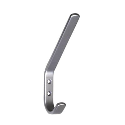 Garderob.-H.u.Mant.hak.,Einfachhaken, Hali,H175mm,Aluminium naturfarbig eloxiert