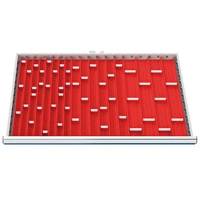 Schubladeneinteilung R 36-24 mit Muldenplatten für Front 50/75mm