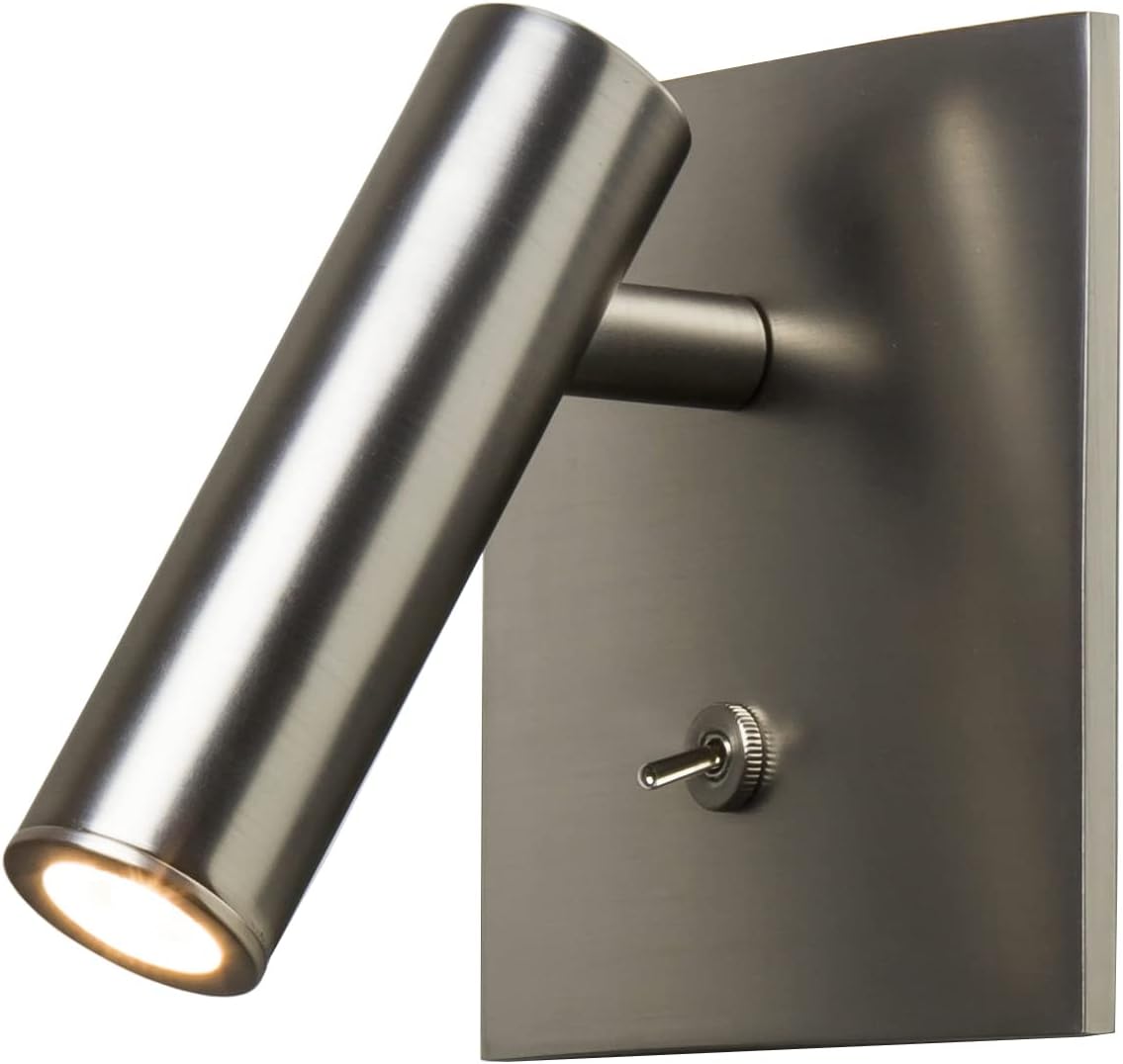 Lampe De Lecture Murale Led 3w À Faisceau Directionnel Et Mise Au Point Réglable (couleur Nickel Sable)