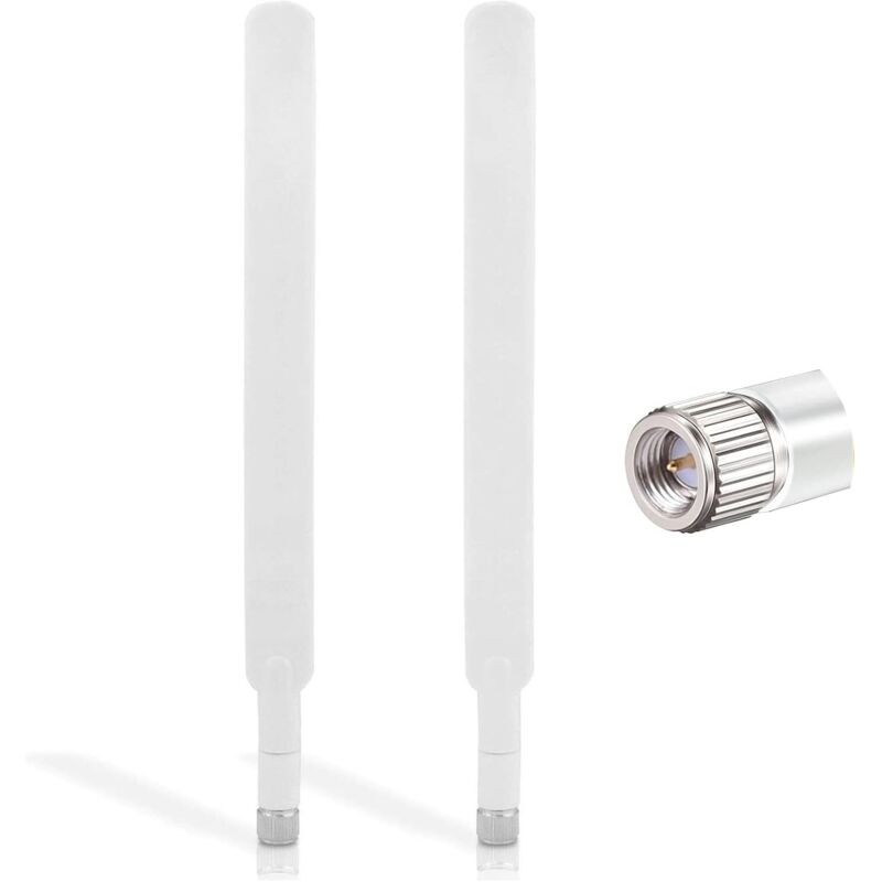 2 Pièces Sma 4g Lte Antenne Sma Mâle Cellulaire Wifi Antenna 10dbi Haut Gain Routeur Antenne Amplificateur De Signal Pour Mobile Huawei Netgear Zte 3g/4g Lte Routeur Modem Caméra Ip De Sécurité