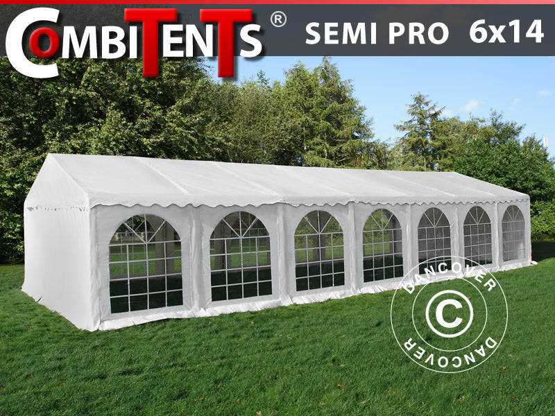 Partyzelt, Semi Pro Plus Combitents® 900 6x14m, 5-in-1, Weiß - Dancover
