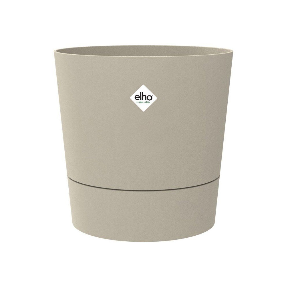 Runder Blumentopf - Elho - Foss Rund 43 - 39 L - Ø 43 X H 43 Cm - Beige - Außenbereich