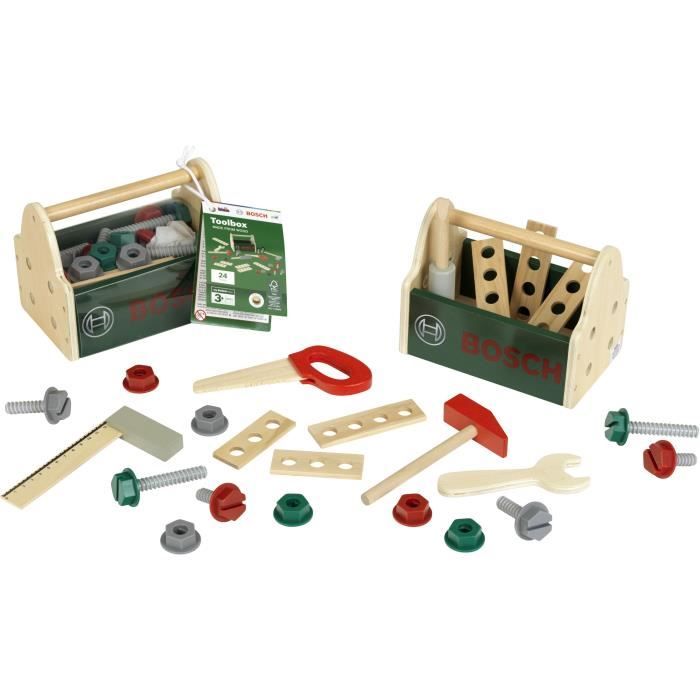 Bosch Tool Box - Klein - 8161 - Fsc-certified Wood With Accessories - Ages 3+