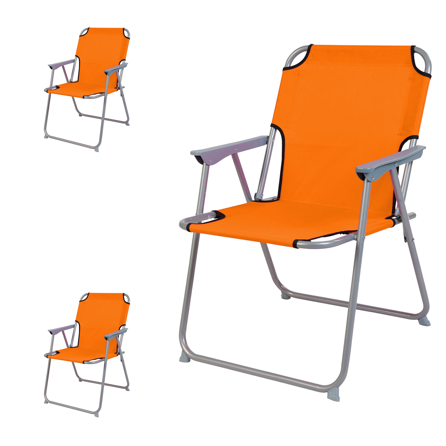 3 Stück Garten / Campingstuhl Oxfort Orange-mpo2600o-3-neu