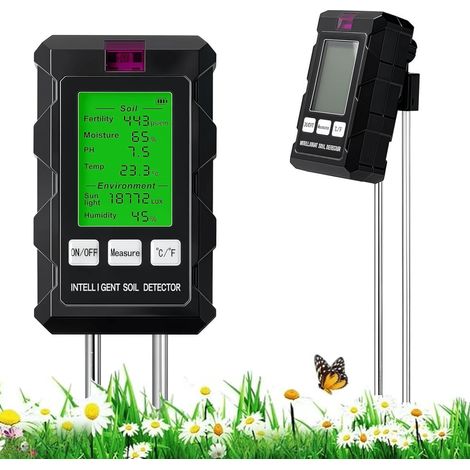 Intelligenter 6-in-1-bodentester – Feuchtigkeit, Ph-wert, Fruchtbarkeit, Temperatur, Licht – Für Garten, Rasen Und Zimmerpflanzen
