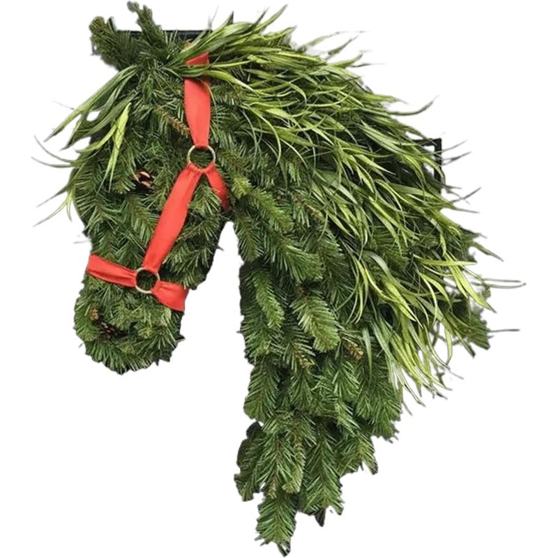 Weihnachten Im Freien, Pferdekopf, Künstliches Grün