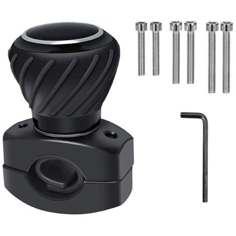 Bunthaus Universal-lenkradkugel, 360-grad-zusatzlenkradknopf, Power-spinner-knopf, Lenkradkugel Für Traktor, Auto, Lkw, Boot Schwarz (schwarz)