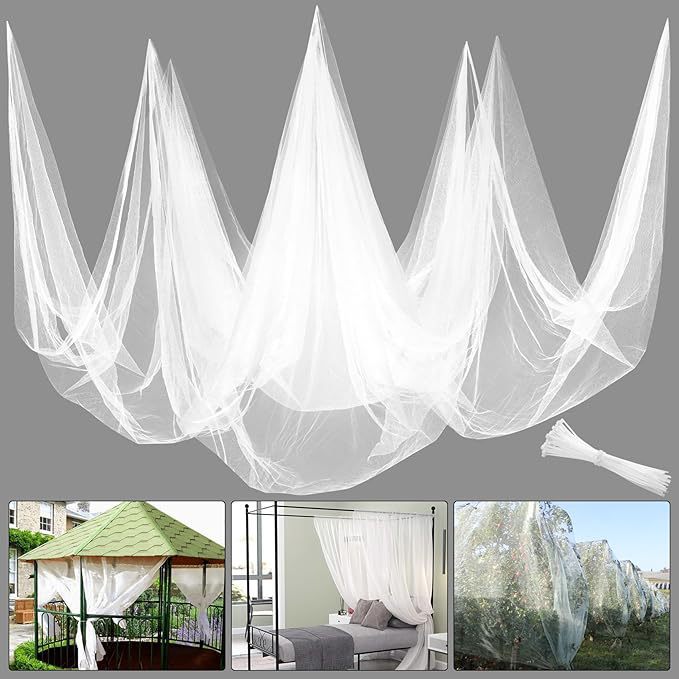 Moustiquaire De Jardin/terrasse, Maille Respirante, Anti-oiseaux Et Anti-insectes, Peut Également Servir À Couvrir Les Légumes, 3 X 15 M,blanc.