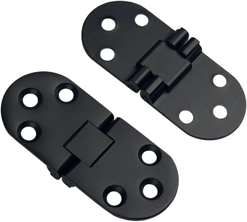 Charnière De Table Pliante Robuste, 80 Mm X 30 Mm, Noir Mat, Lot De 2