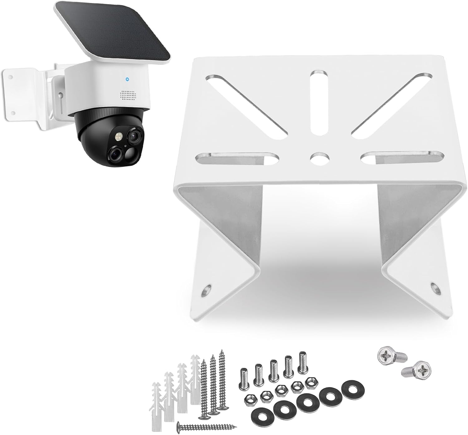 Support D'Angle Métallique Witi, Compatible Avec Les Caméras Ptz Eufy Solocam S340, Élargit Le Champ De Vision De 270° Sur Les Angles Extérieurs.