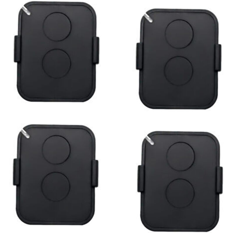 Télécommande Portail 2 Canaux 433 Mhz – Lot De 4 Avec Code Tournant Sécurisé, Compatible Récepteurs Automatisés