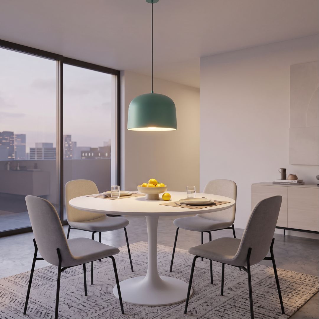 Pendelleuchte Umbe E27 Grün – Elegantes Metalldesign Mit Abnehmbarem Diffusor