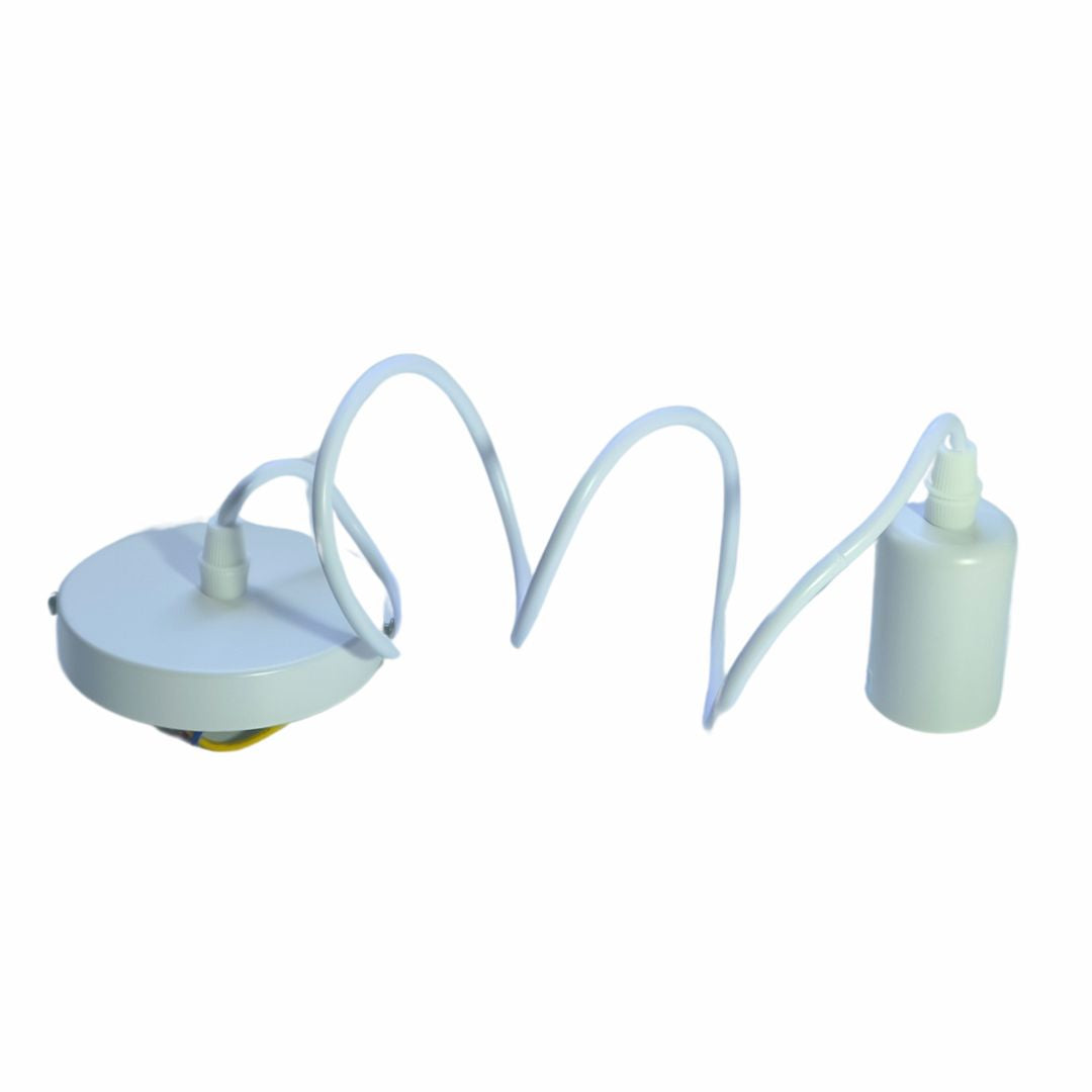 Set E27 Pendelfassungen Mit Rosette Und 1 M Kabel, Weiß