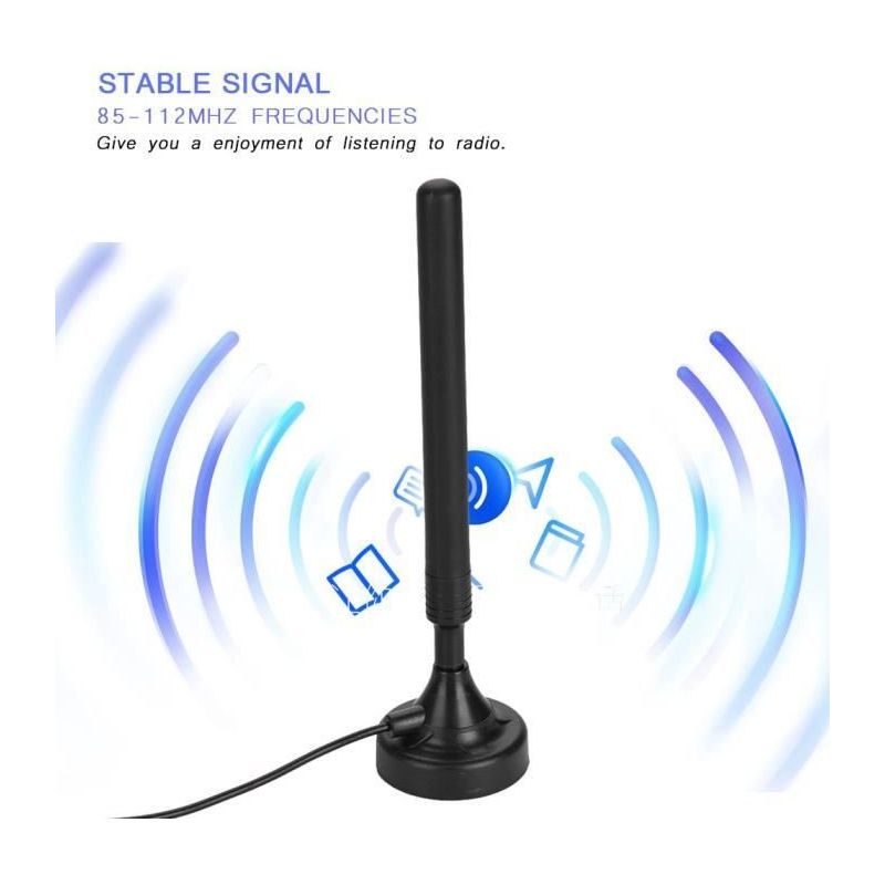 Xuyan Fm-zimmerantenne Mit Hoher Verstärkung (25 Db), Hohem Frequenzbereich (85–112 Mhz), Plug-and-play-fähig Für Niedrige Stockwerke